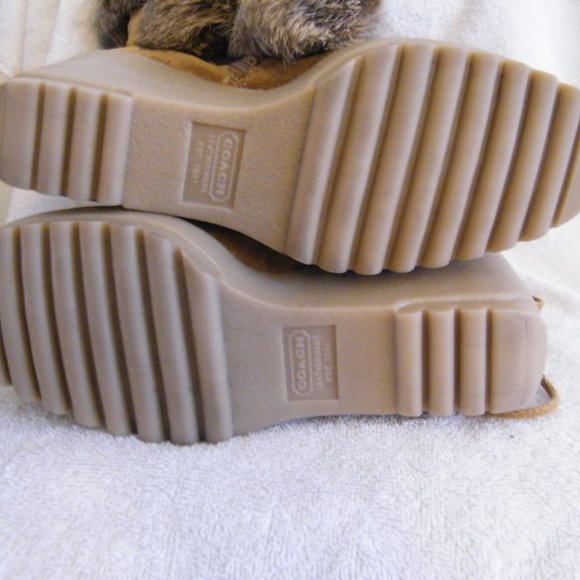 Coach Karita Suede and Rabbit Fur ' Real Fur ' Boots , Size US 5 1/2 - Picture 8 of 13